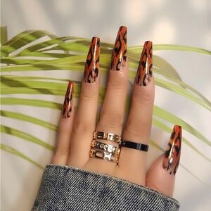 Coffin/Ballerina Shape Press-On Nails